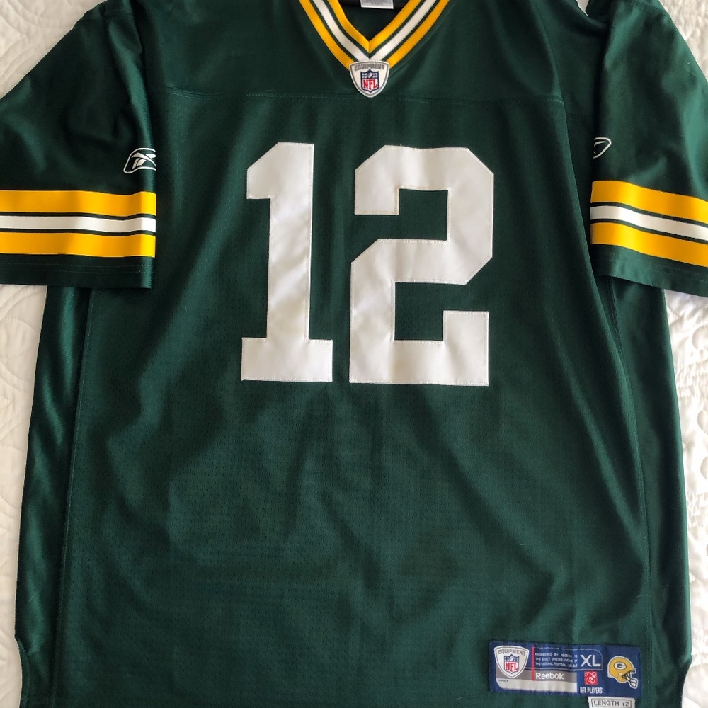 Aaron Rodgers #12 Green Bay Packers Jersey XLT +2
